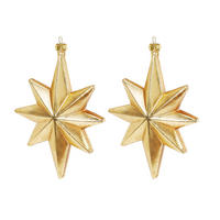 WEIHNACHTSORNAMENTE 2er-Set Sterne gold mit Patina 12 cm - Goldfarben, Kunststoff (12/12/12cm) - LAALU
