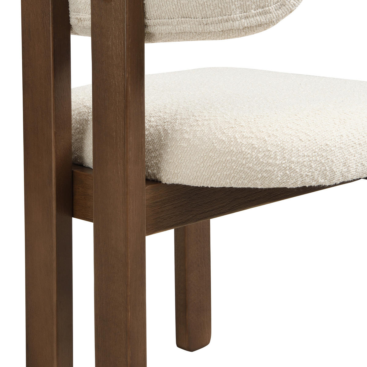 ESSZIMMERSTUHL 2er-Set, Massivholz, Walnuss, Bouclé - Walnussfarben, Textil (54/79/54cm) - FLIEKS