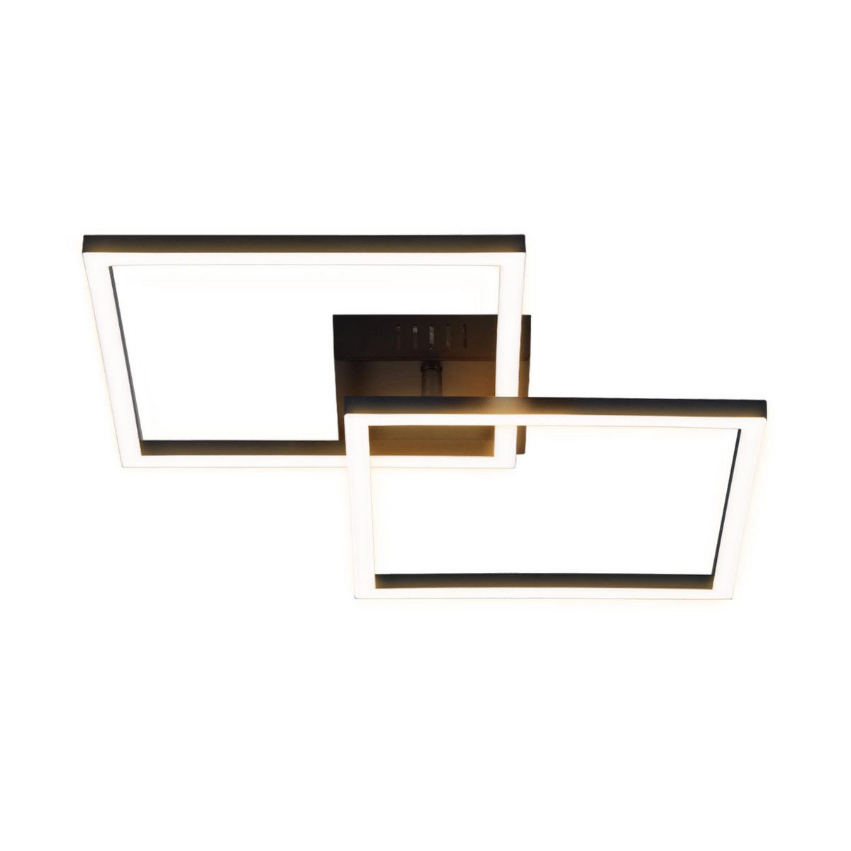 LED-DECKENLEUCHTE Krause 39.5/39.5/6.7cm - Schwarz, Kunststoff (39.5/39.5/6.7cm) - ZMH