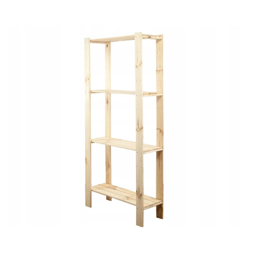 PROREGAL HOLZREGAL Natur 80cm × 30cm × 166cm