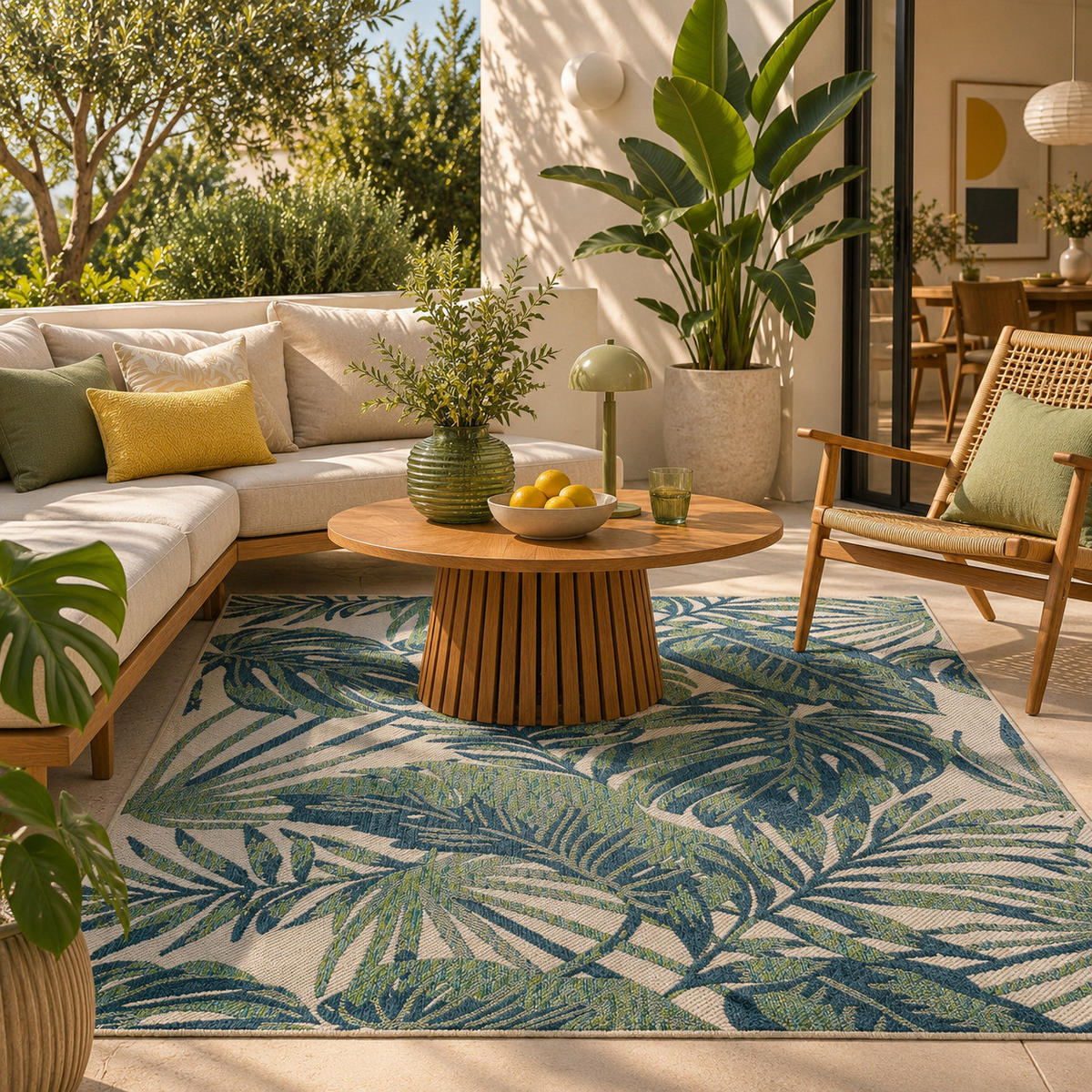 IN- UND OUTDOOR TEPPICH CARPETTO VINTAGE - Grün, Textil (160/235cm) - Pergamon