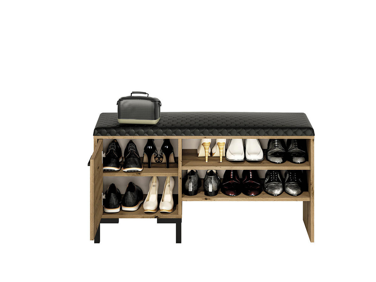 SCHUHSCHRANK – 105 cm – Nevio – Eichefarben - Eichefarben, Holzwerkstoff (105/54/34cm) - hi-markt