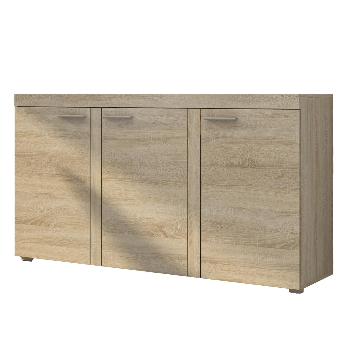SIDEBOARD RITMO 149x40x82 cm mit 3 Türen Sonoma Eiche - Sonoma Eiche, Holzwerkstoff (149/82/40cm) - MASSENO