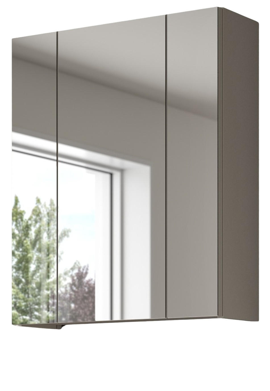 SPIEGELSCHRANK Kaschmir 60 x 70 cm, Badezimmer Schrank 3-türig - Kaschmir, Glas/Holzwerkstoff (60/70/18cm) - Inn.Furn