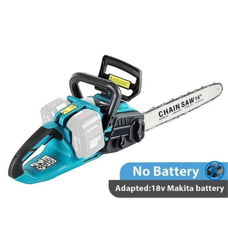 KETTENSÄGE 3500W Bürstenlose Elektrische, Handheld, 16 Zoll Für Beschneiden Holz, Ohne Batterien - Blau, Metall (22/10/85cm) - Coonoor