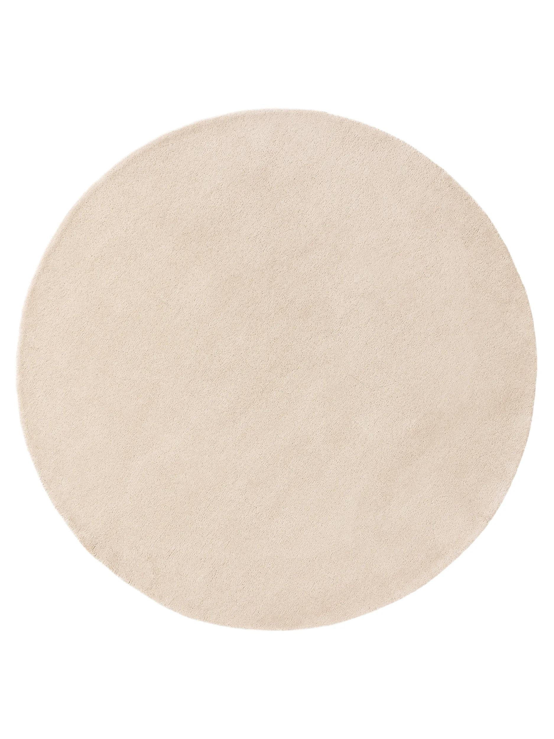 VOLNENA preproga Bent kremna ø 100 cm okrogla - krem, tekstil/naravni materiali (100/100cm) - benuta Nest