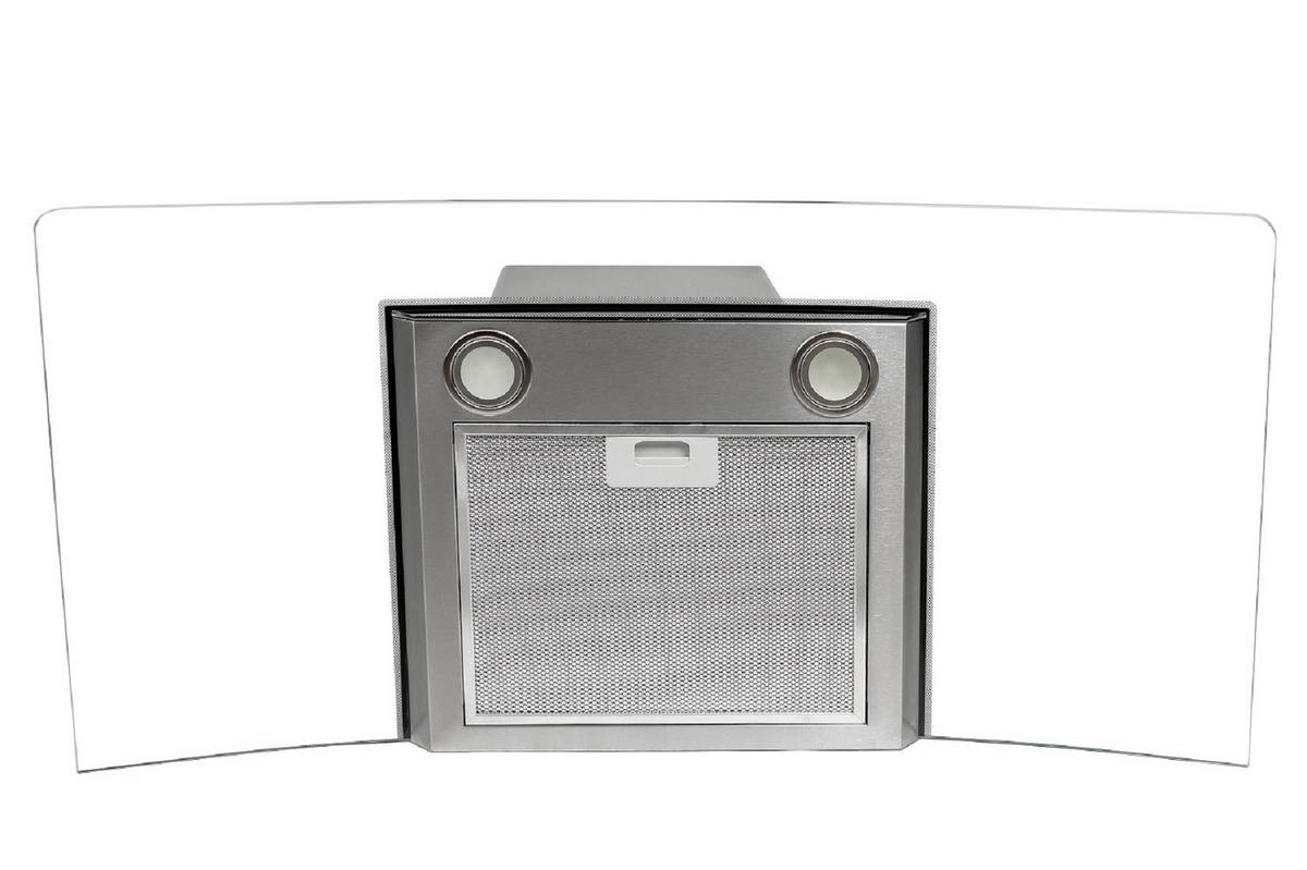 DUNSTABZUGSHAUBE GCH T 465 IS 60 BL PRIME + Umluftset, 60 cm Edelstahl - Silberfarben, Glas/Metall (60/81/43cm) - Gurari