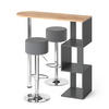 BARTISCH-SET Vincent Goldkraft Eiche 113 x 39.8 cm mit 2 Barhockern - Eiche Wotan, Holzwerkstoff (113/111.8/39.8cm) - Vicco