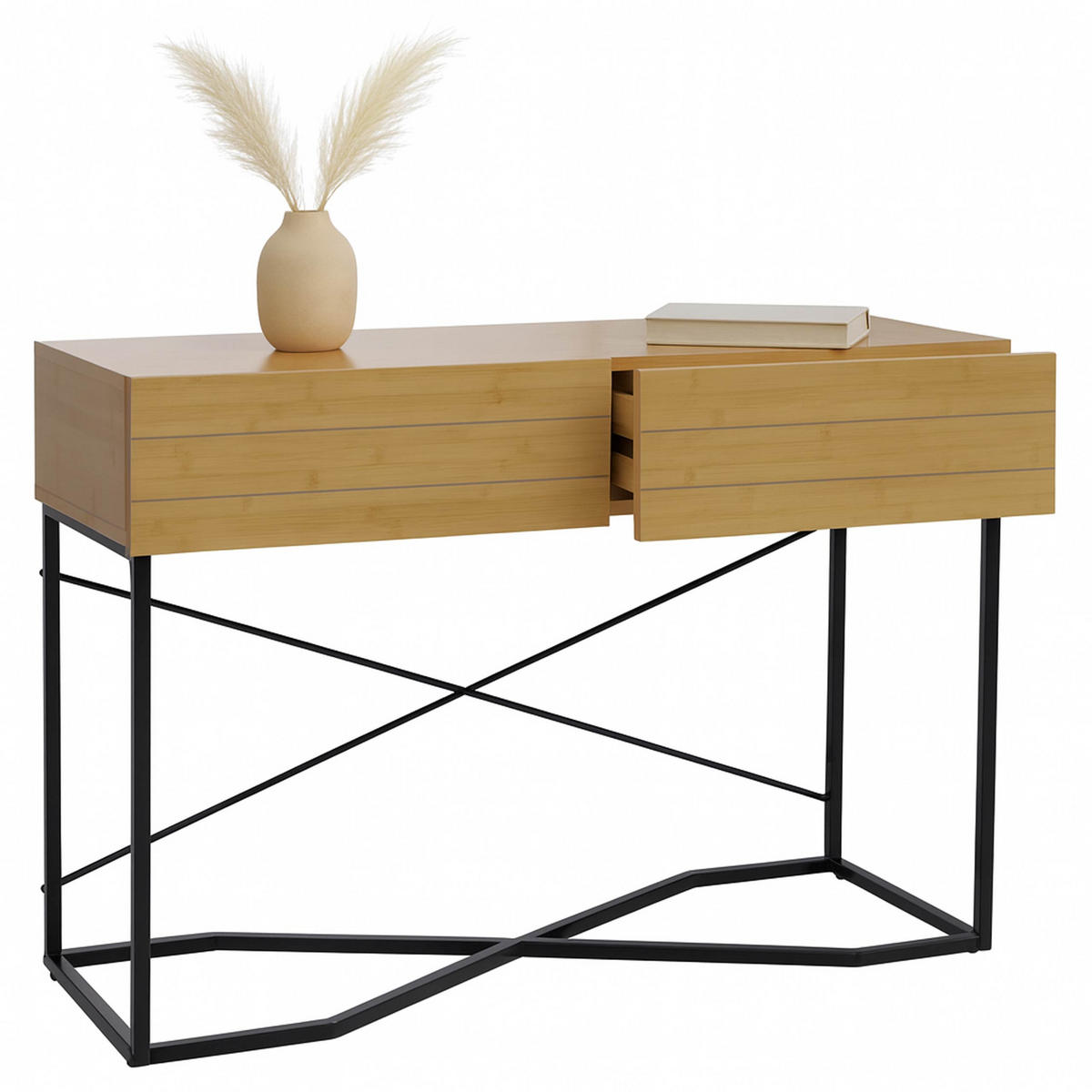 KONSOLENTISCH rechteck Braun - Hellbraun, Holz (40/120/81cm) - MCW