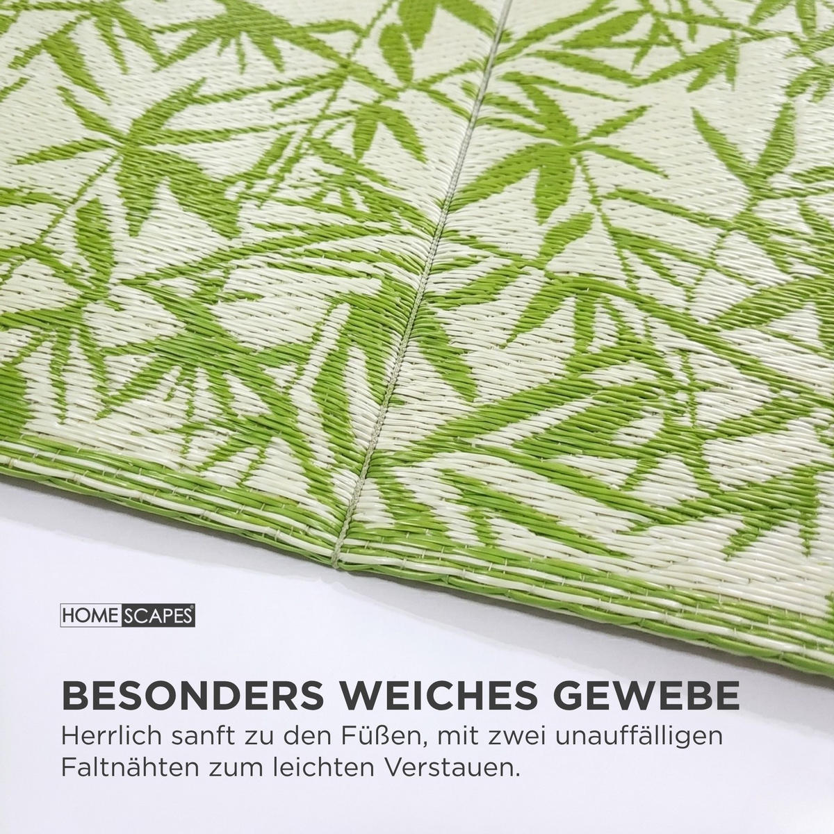 OUTDOORTEPPICH Zena floral gemustert 180/270 cm - Grün, Kunststoff (180/270cm) - Homescapes