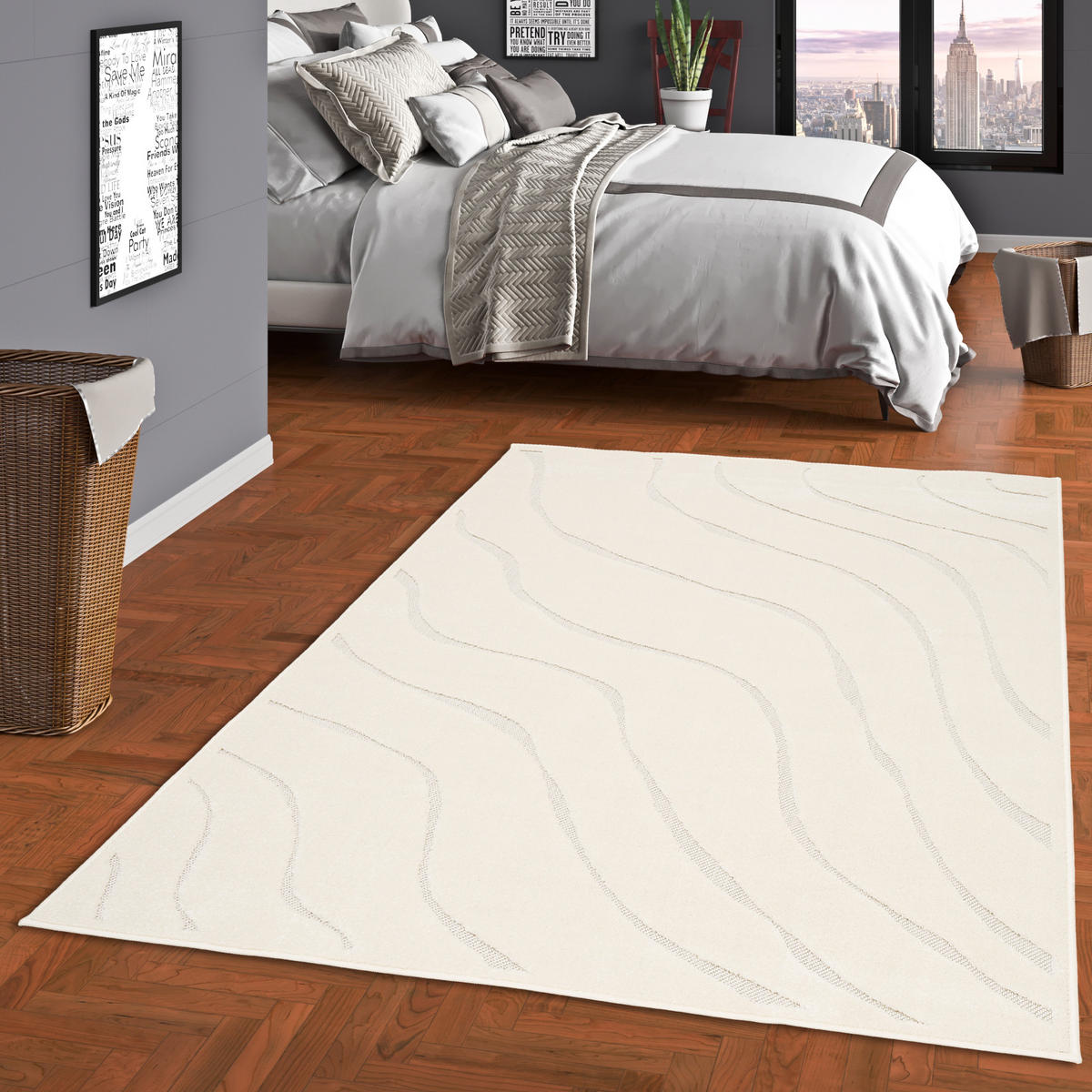FLACHGEWEBE TEPPICH SEVILLA - Champagner, Textil (160/230cm) - Pergamon