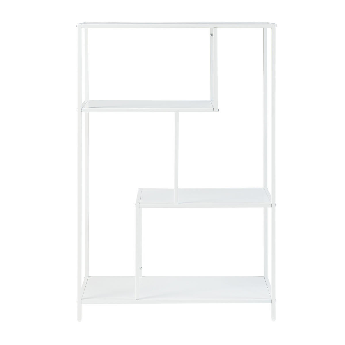 BÜCHERREGAL Reisjärvi - Weiß, Metall (75/115/35cm) - [en.casa]