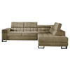 ECKSOFA Laris, Seite: Rechts - Beige/Schwarz, Holz/Textil (271/203cm) - MIRJAN24