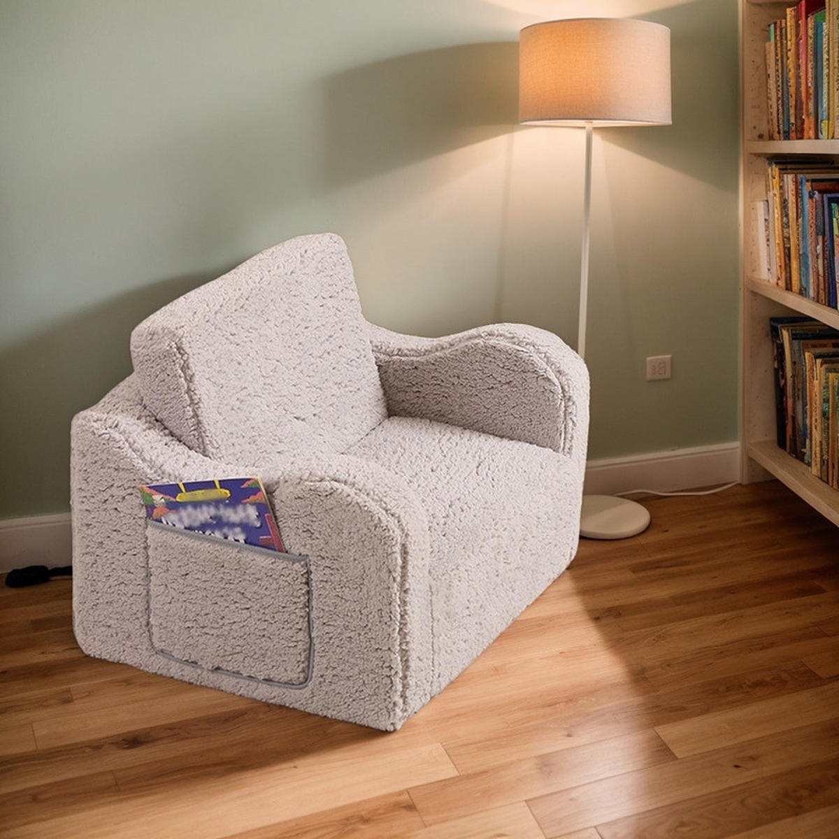 KINDERSOFA grau 43/60/43 cm - Grau, Textil (43/43/60cm)
