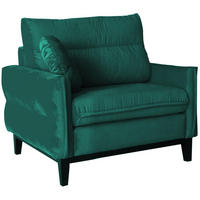RELAXSESSEL Belweder Velours dunkelgrün - Wengefarben/Dunkelgrün, Holz/Textil (94/95/94cm) - Beautysofa