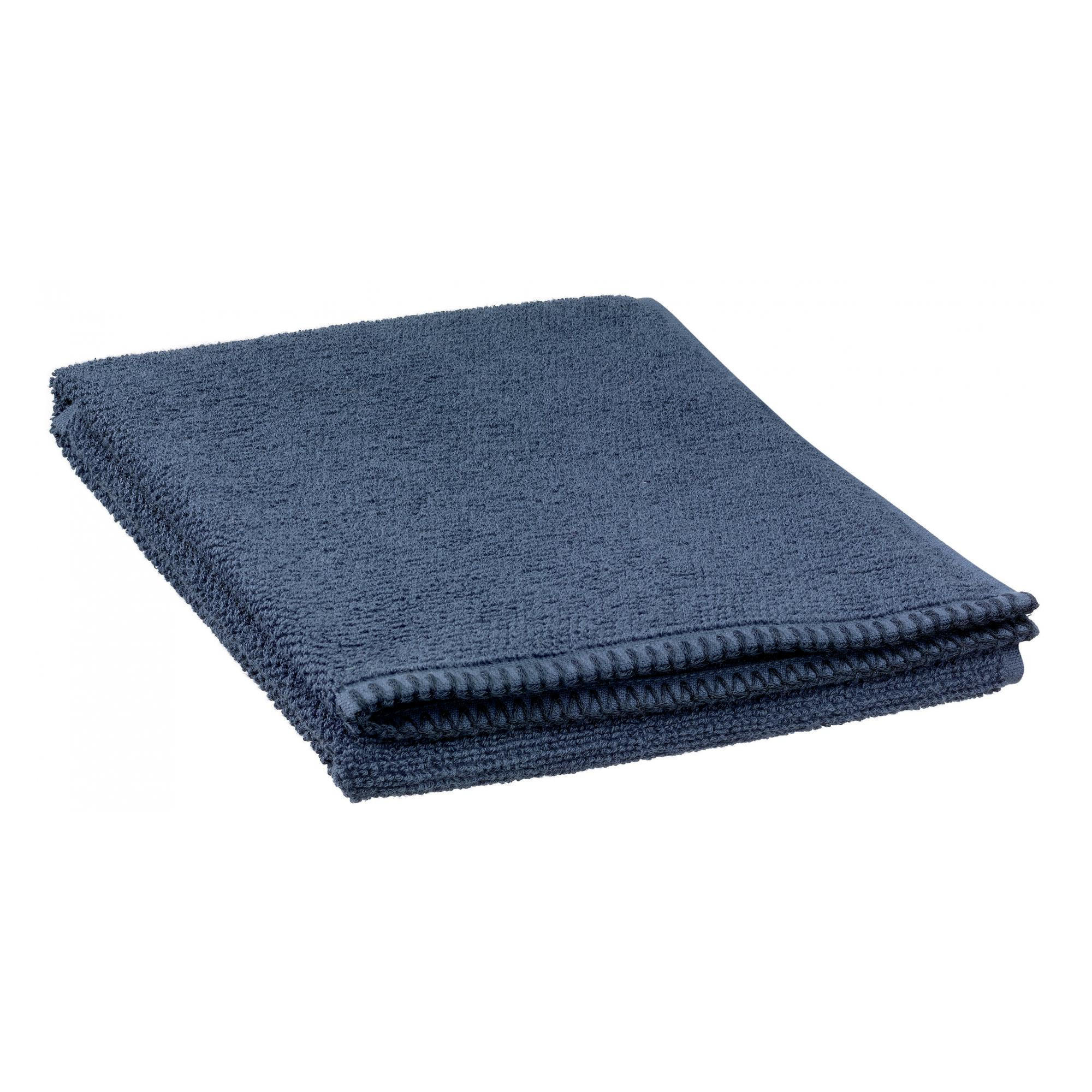 HANDTUCH Bora tintenblau 50 x 100 cm - Dunkelblau, Textil (50/100cm) - Vivaraise