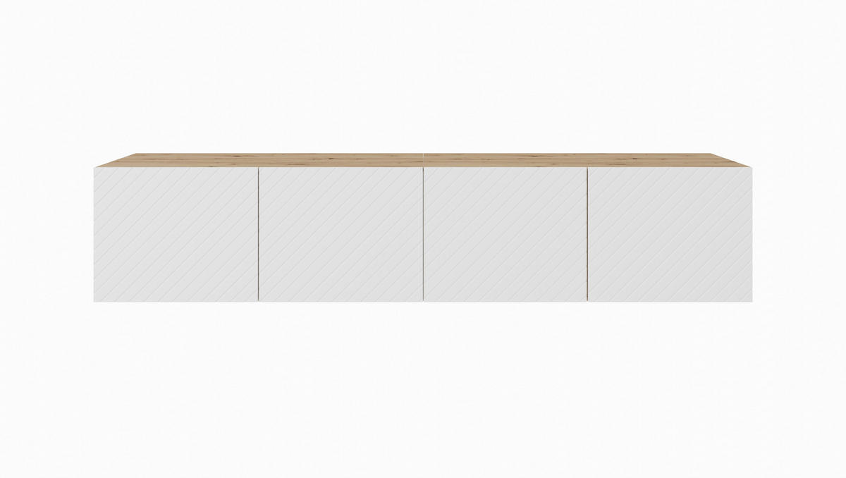TV-SCHRANK KLER - Eiche Artisan/Weiß, Holzwerkstoff (200/41/40cm) - Meblini