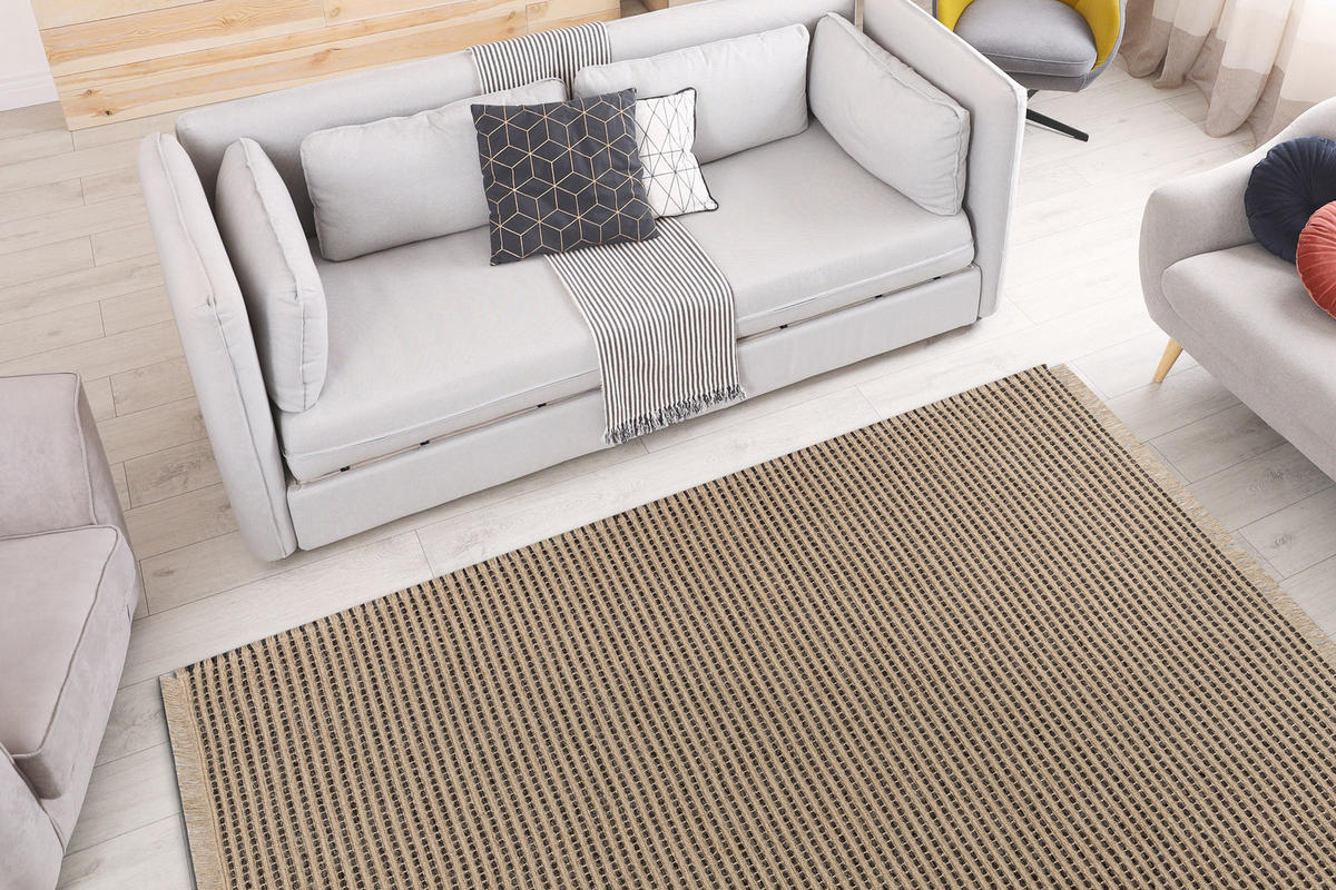 TEPPICH Jute 140/190 cm - Schwarz, Textil (140/190cm) - rugsX