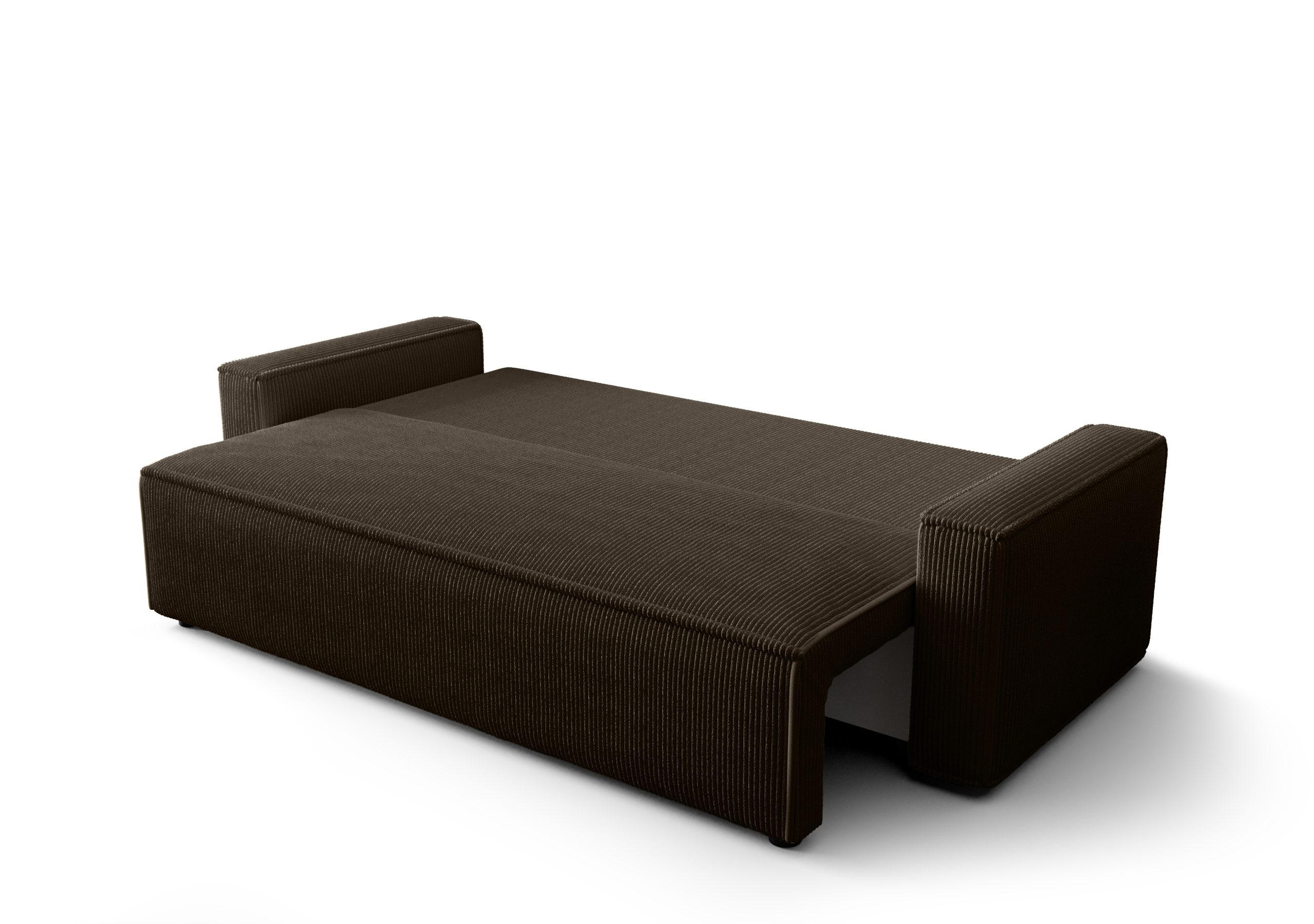 SCHLAFSOFA mit Bettkasten Eldon Dunkelbraun - Dunkelbraun, Textil (230/89/85cm) - Fedve