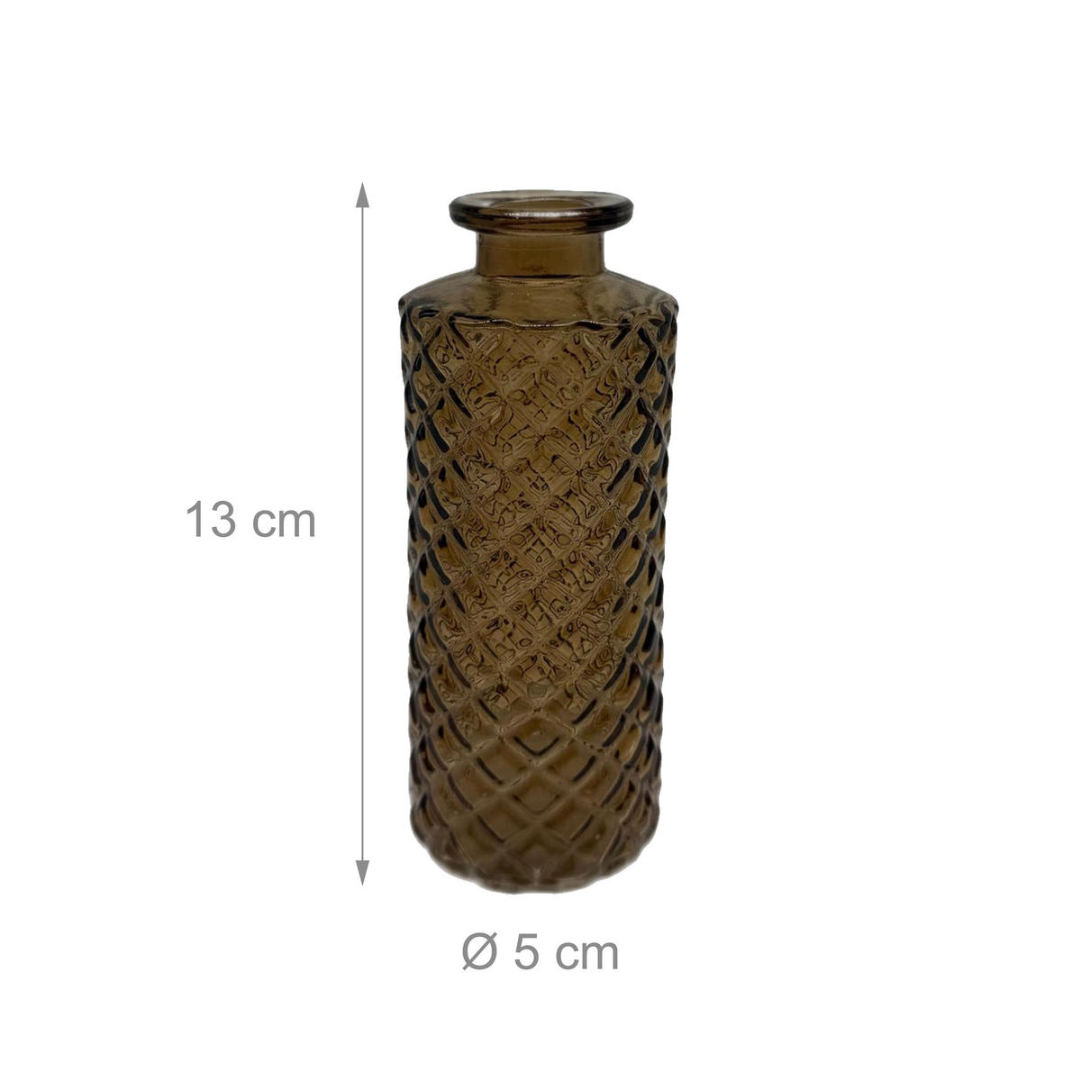 6XVASEN - Braun, Glas (13cm) - Relaxdays