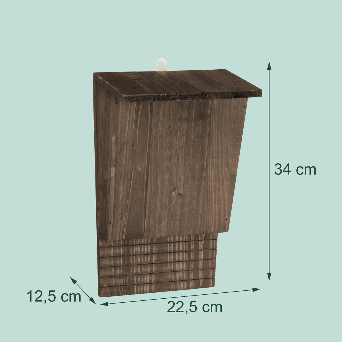 4XFLEDERMAUSKASTEN - Dunkelbraun, Holz (22.5/34/12.5cm) - Relaxdays