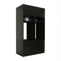 WASCHMASCHINENSCHRANK Serie 1 134cm Breit, 230cm Hoch - Schwarz, Holzwerkstoff (134/230/67cm)