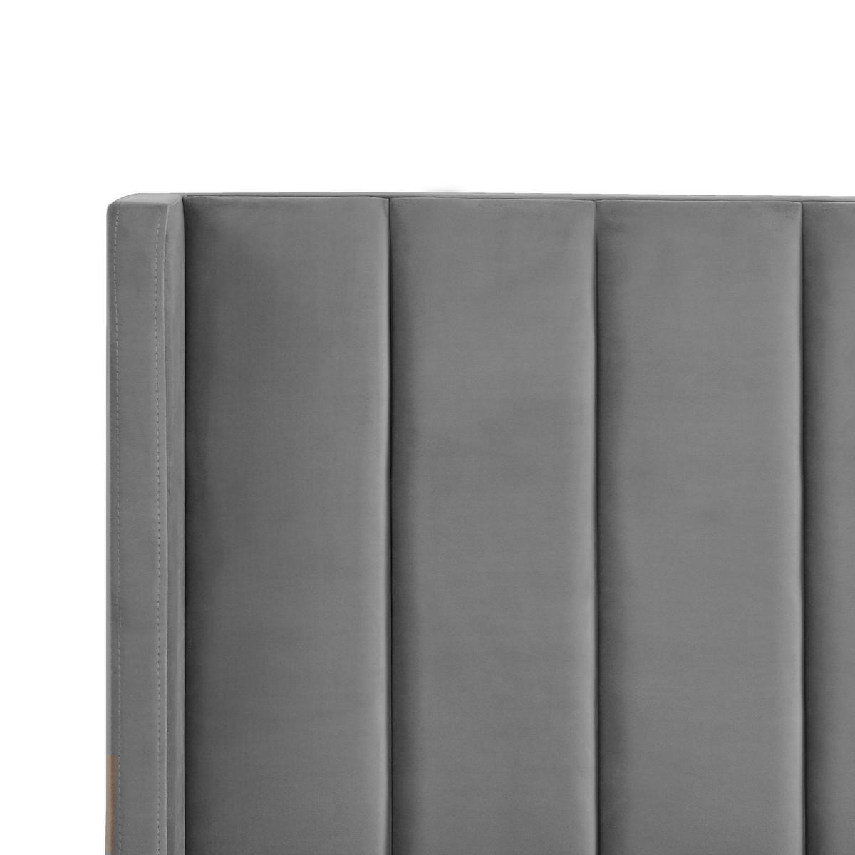 BETT mit Lattenrost 180x200 cm Grau Villette - Grau, Textil (180/200cm) - Beliani