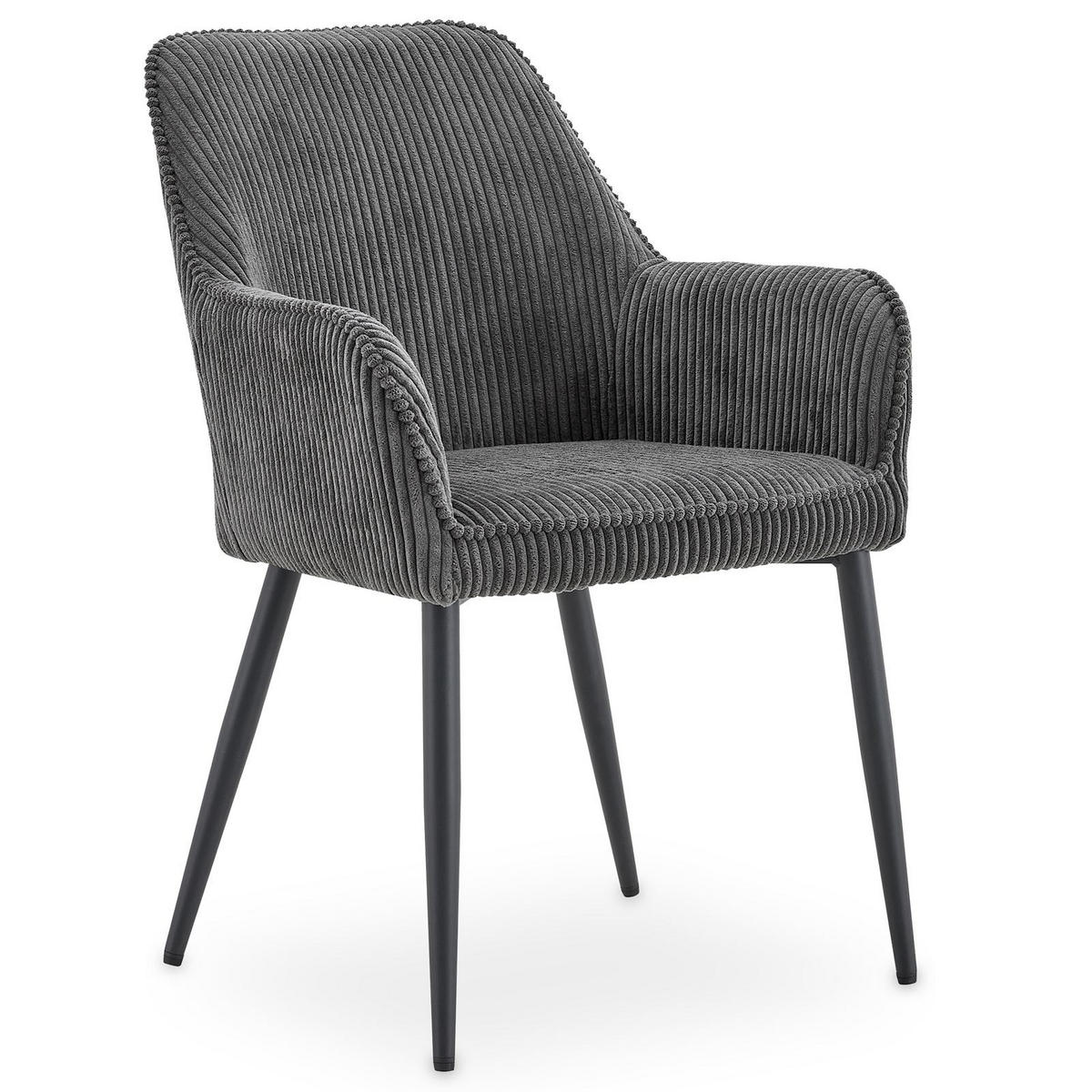 ESSZIMMERSTÜHLE VERONA 2er-Set grau - Grau, Textil (59/85/63cm) - IDIMEX