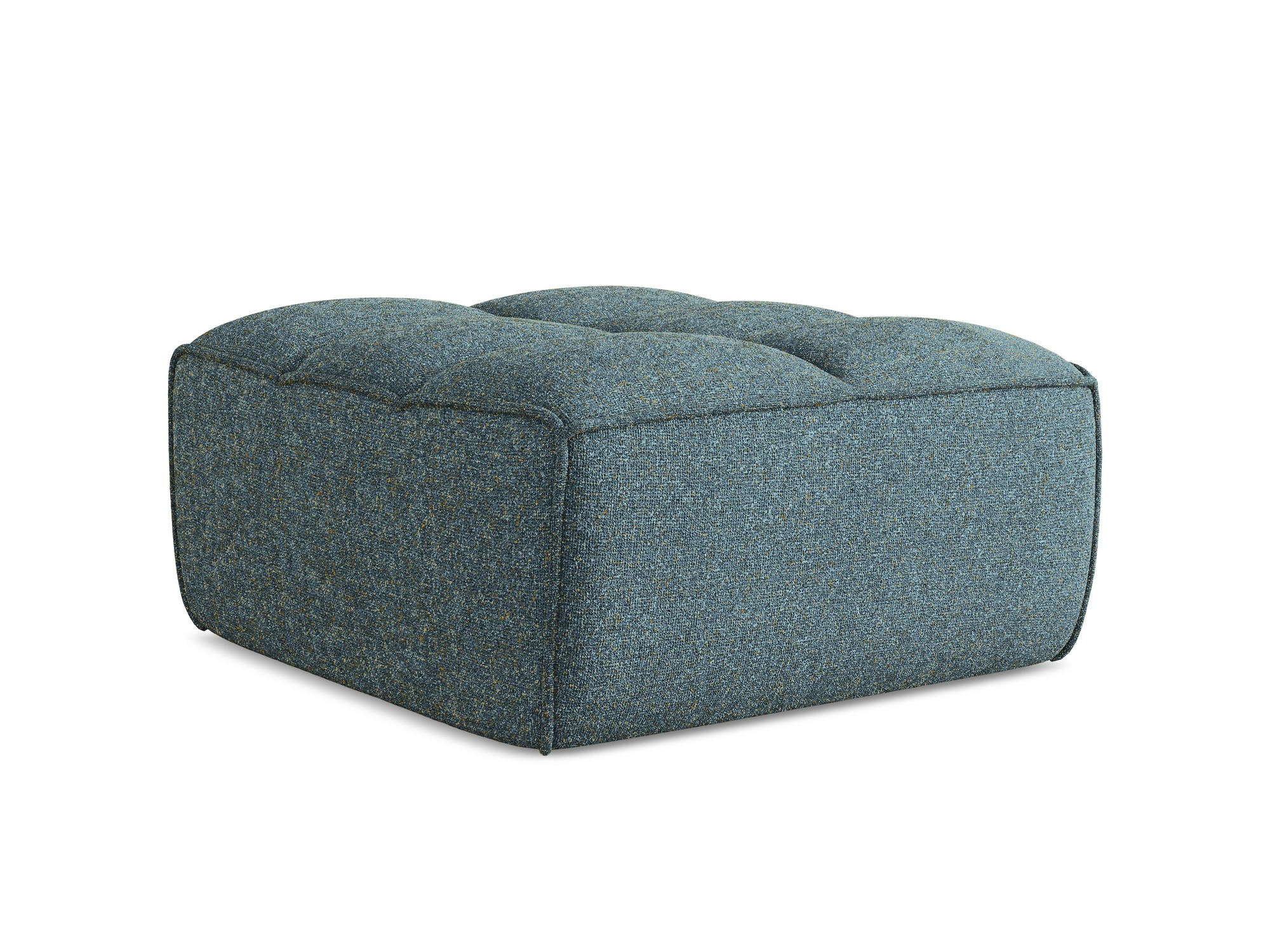 POUF Strukturstoff Stoff Blau - Blau/Blaugrau, Kunststoff/Textil (80/43/93cm) - Makamii