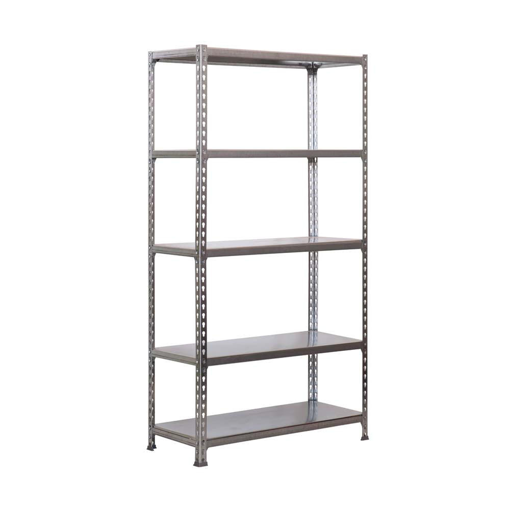 SCHWERLASTREGAL Big Metal Shark HxBxT 200 x 100 x 40 cm Fachlast 180 kg Verzinkt - Silberfarben, Metall (100/200/40cm) - PROREGAL