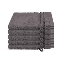 WASCHHANDSCHUHSET Milano - 5-teilig - 16x22 cm - Dunkelgrau - Dunkelgrau, Textil (16/22cm) - SCHIESSER