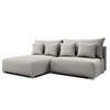 ECKSOFA L Form Ederra Hellgrau 208/190/91 cm – großes Sofa mit Schlaffunktion L - Silberfarben/Hellgrau, Textil/Metall (190/208cm) - AX Living