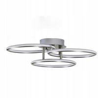 LED-DECKENLEUCHTE Luster 35/44.5/12cm - Silberfarben, Metall (44.5/35/12cm) - Nettlife