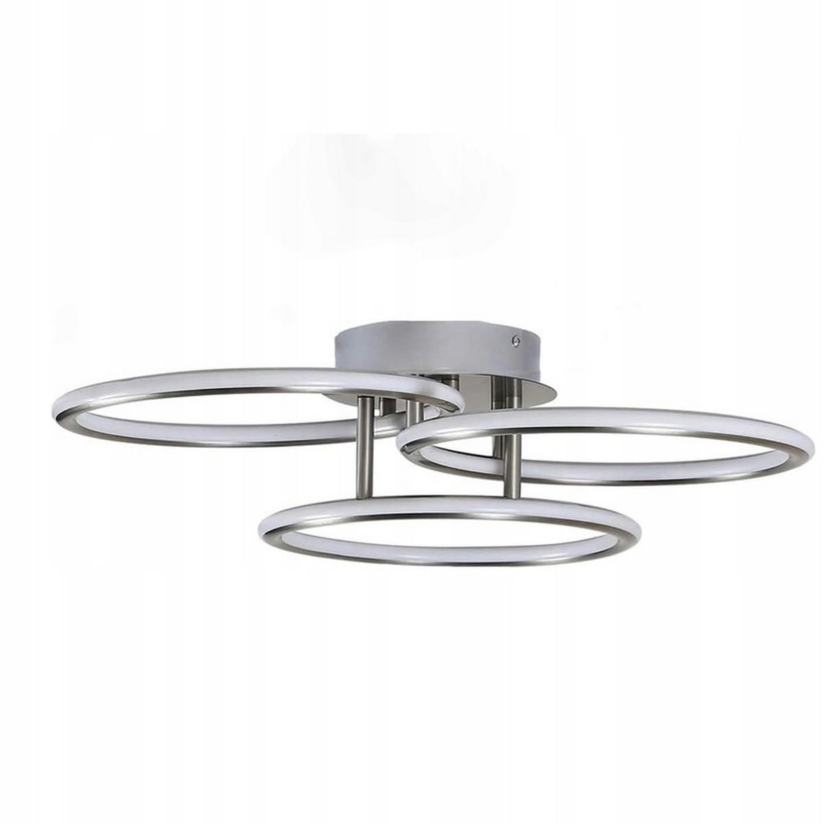 LED-DECKENLEUCHTE Luster 35/44.5/12cm - Silberfarben, Metall (44.5/35/12cm) - Nettlife