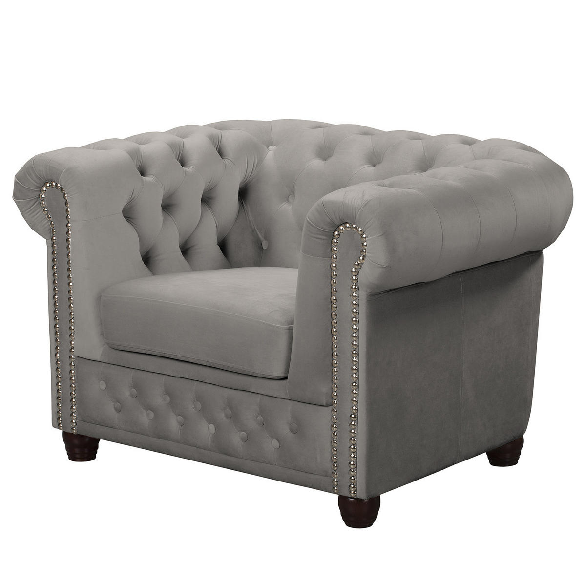 SESSEL - Taupe/Buchefarben, Holz/Buchenholz (104/72/86cm) - home24