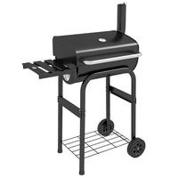 HOLZKOHLEGRILL DE-18267 mit Deckel, Thermometer & Seitenablage Schwarz - Schwarz, Metall (46.5/115/83cm) - ComfortXL