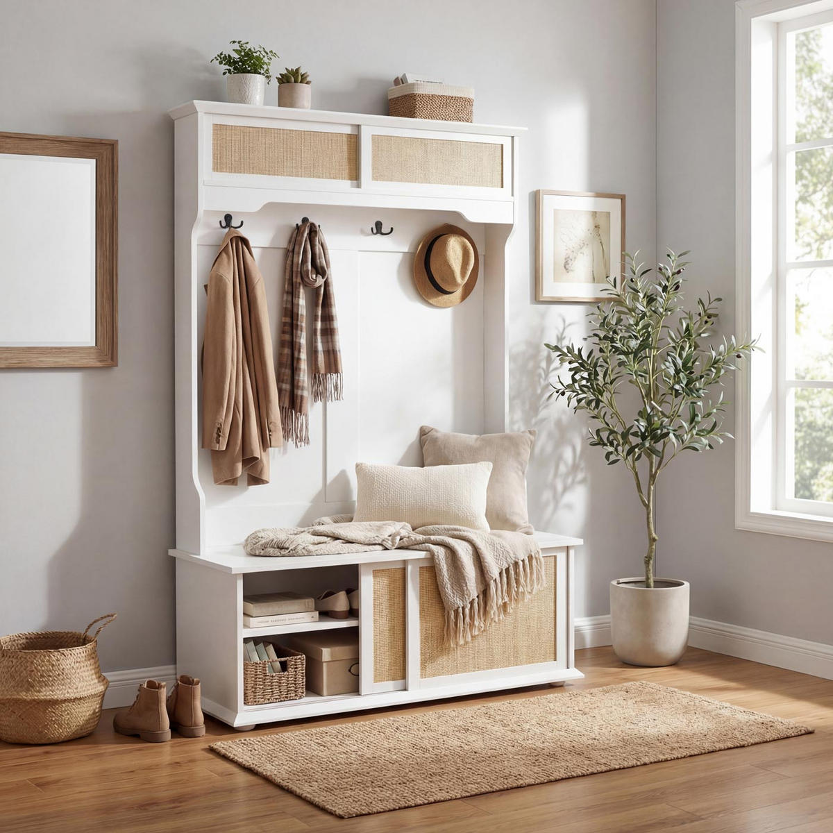 GARDEROBE Weiß - Weiß, Holz (100/163/47cm) - MCW
