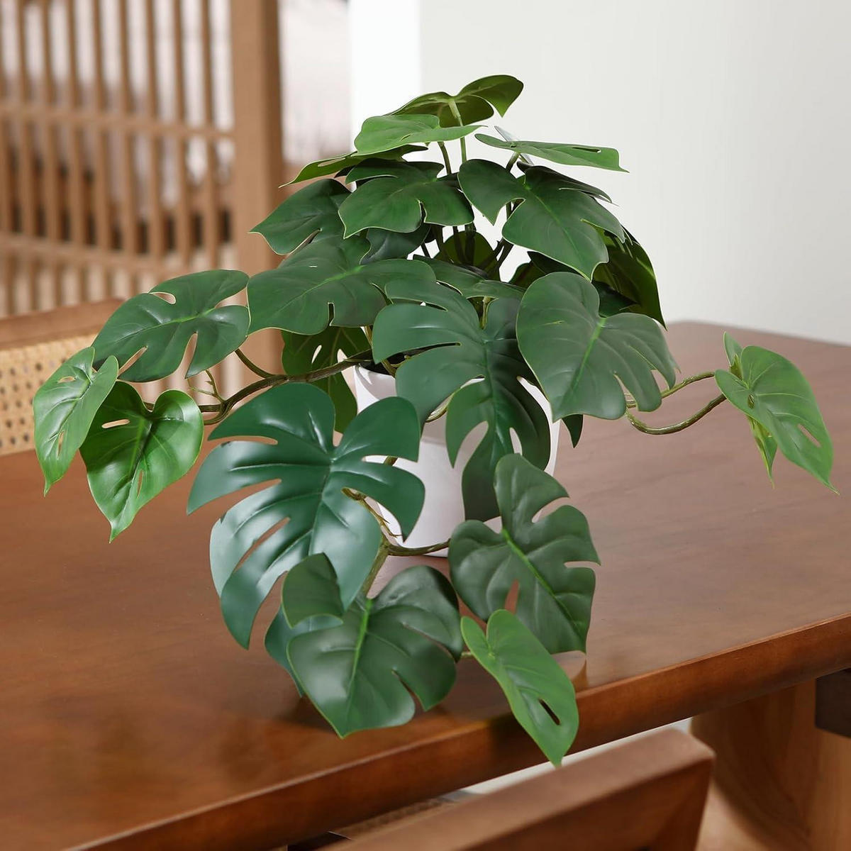 KUNSTPFLANZE Monstera 45 cm - Grün, Kunststoff (32cm)