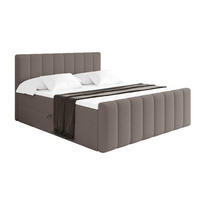 KONTINENTÁLNÍ POSTEL s matrací H3 - OTTA-Z - 120x200 cm Hnědá - hnědá, kompozitní dřevo (120/200cm) - ALTDECOR