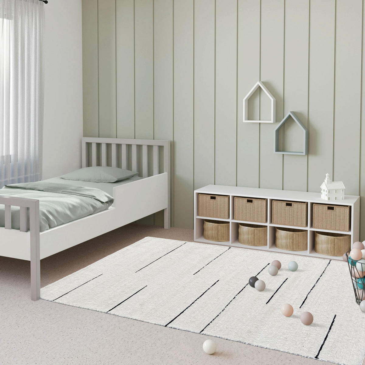 TEPPICH aus recycelter Baumwolle handgewebt beige - Beige, Naturmaterialien (120/170cm) - AFK Living