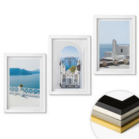 WANDBILDER 3er-Set - 20x30 cm Weißer Rahmen - Gebäude am Weißen Meer, Griechenland - Weiß, Kunststoff (20/30cm) - ArtPrintCave
