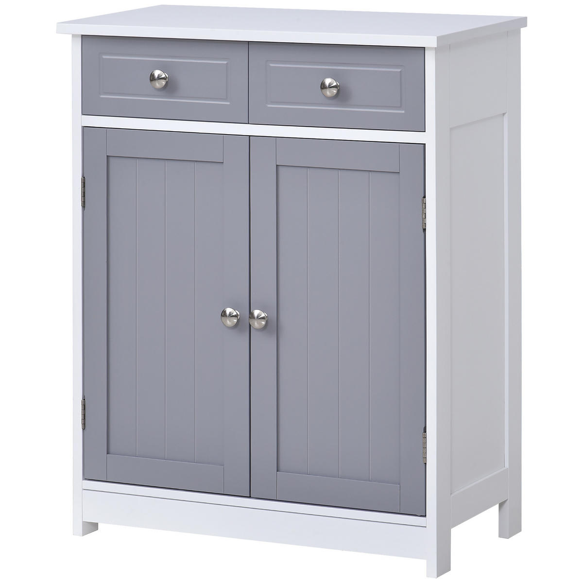 MIDISCHRANK DE-17310 mit 2 Schubladen & verstellbarem Regal Grau - Grau, Holzwerkstoff (30/75/60cm) - ComfortXL