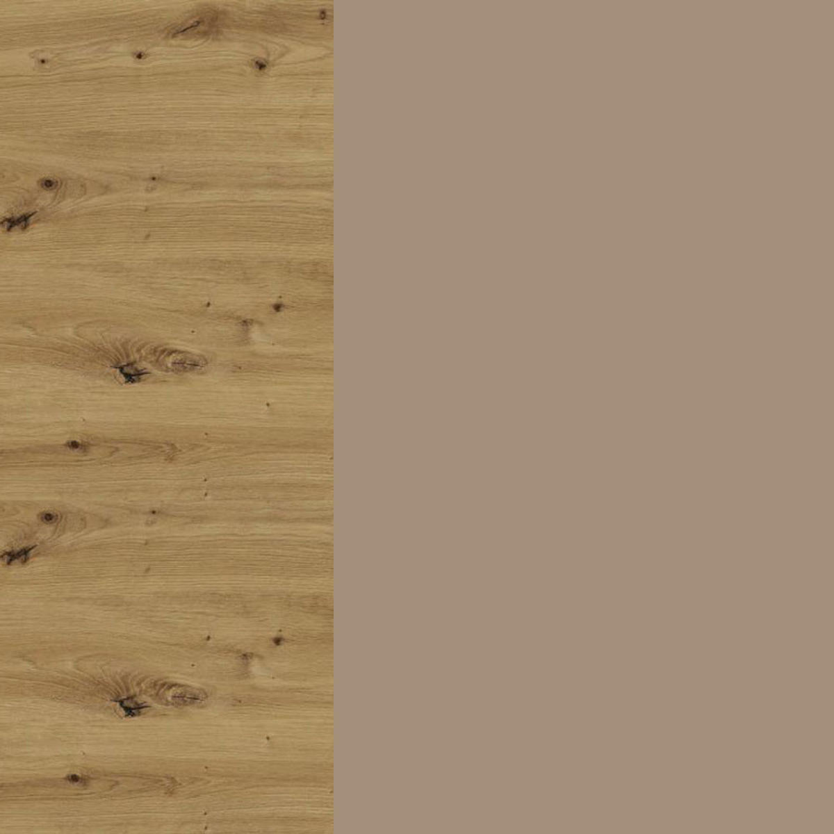 KÜCHENUNTERSCHRANK Brerra D1D/40/kargo RAL 1016 graubeige Matt / Eiche Artisan 40 / 50 / 82 cm - Graubraun/Eiche Artisan, Holz/Holzwerkstoff (40/82/50cm) - Feldmann-Wohnen