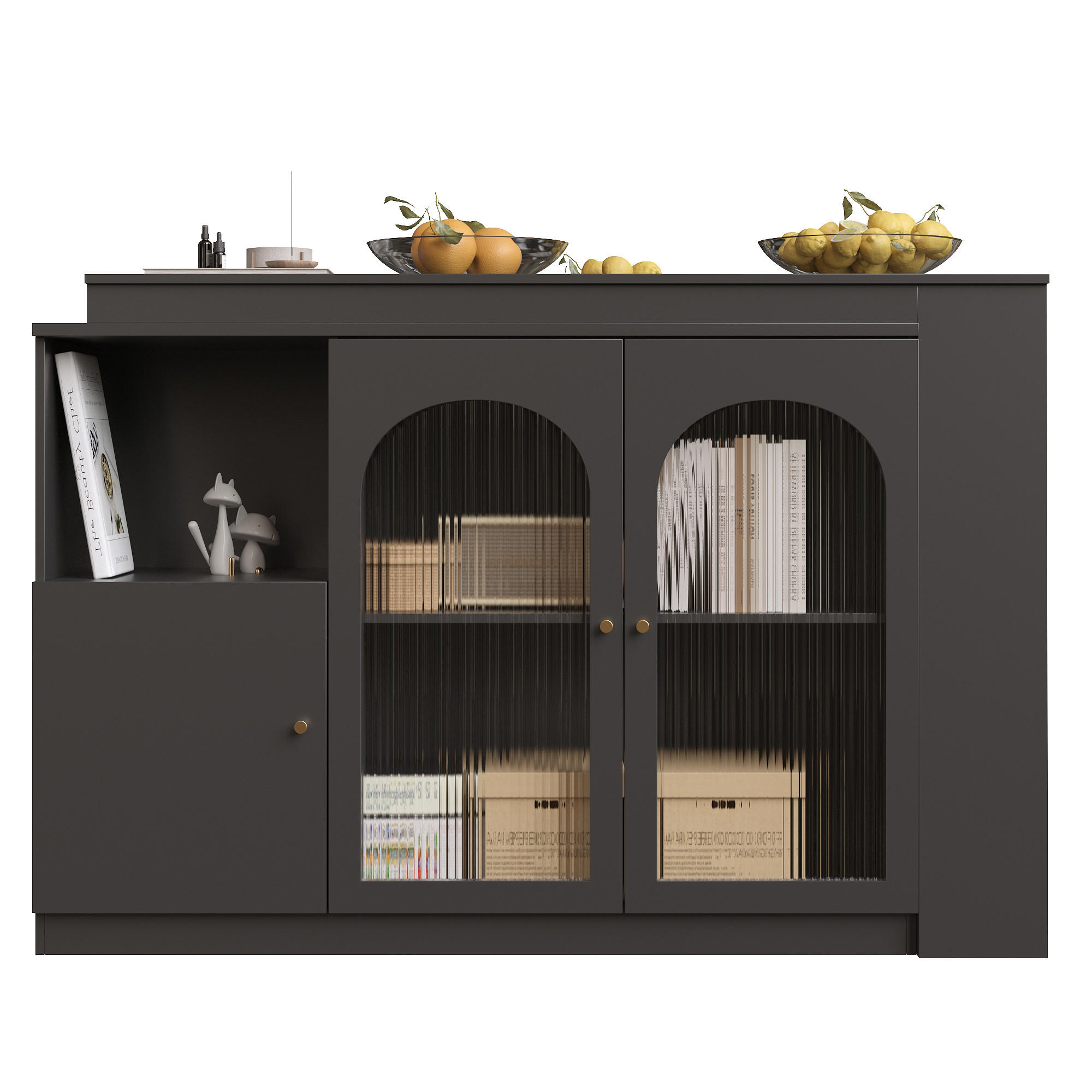 BARTISCH Schwarz 120/40/103 cm - Schwarz, Holz (40/120/103cm) - PANGIVO