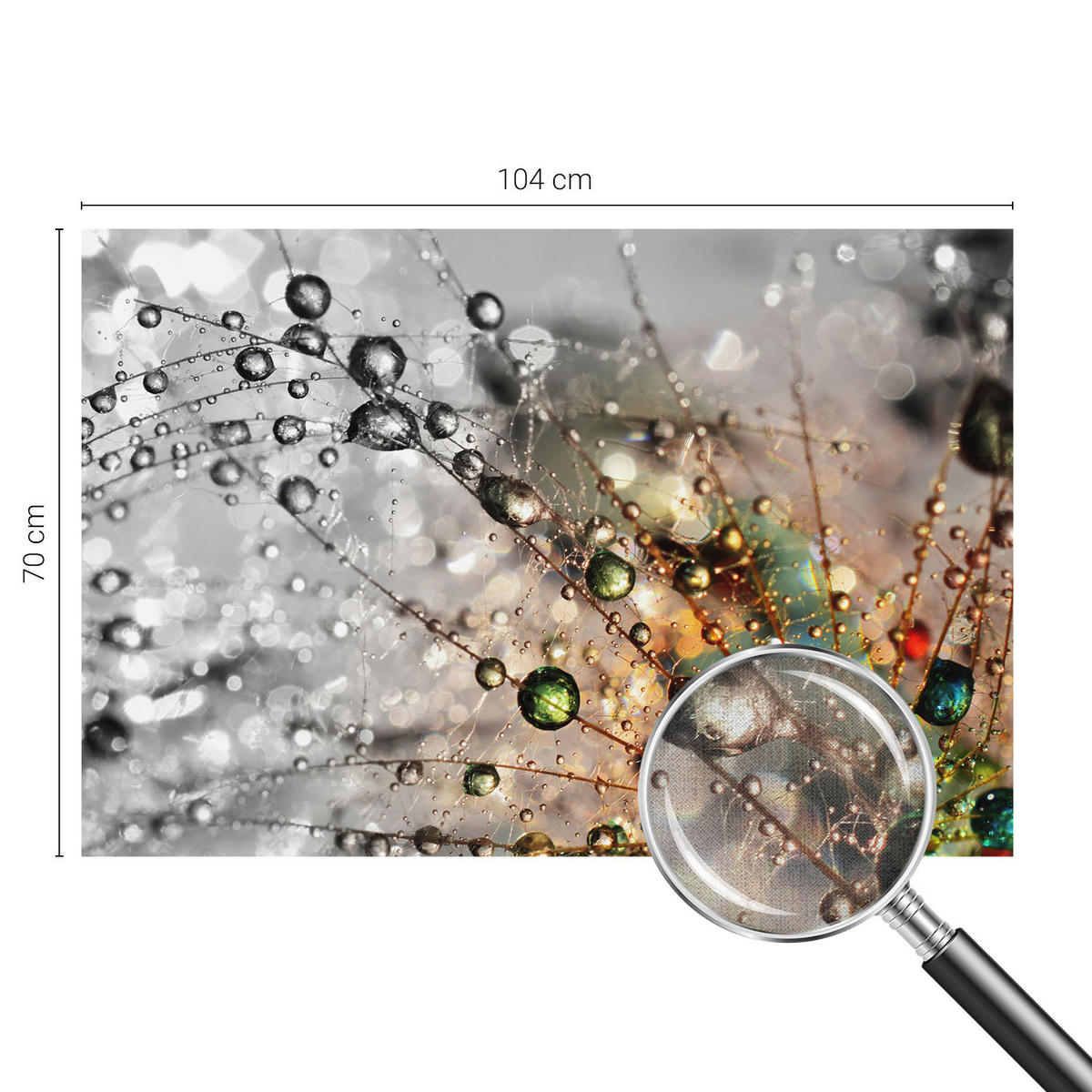 FOTOTAPETE 104x70 cm - Ich Taujuwelen - Weiß, Textil (104/70cm) - Wallfluent