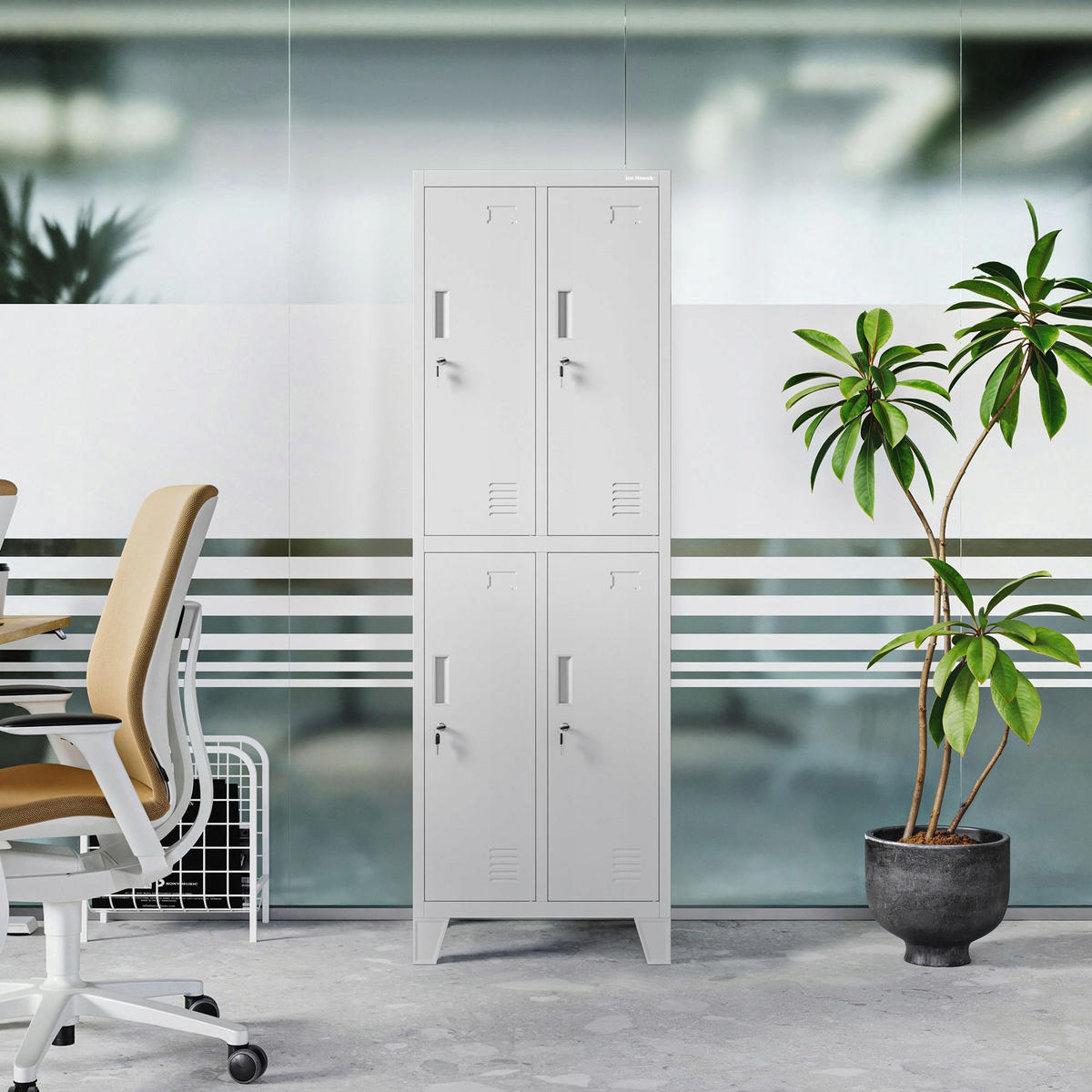 ARBEITSSCHUTZSCHRANK BARTEK 2 Plus - Grau, Metall (56/172/45cm) - Jan Nowak