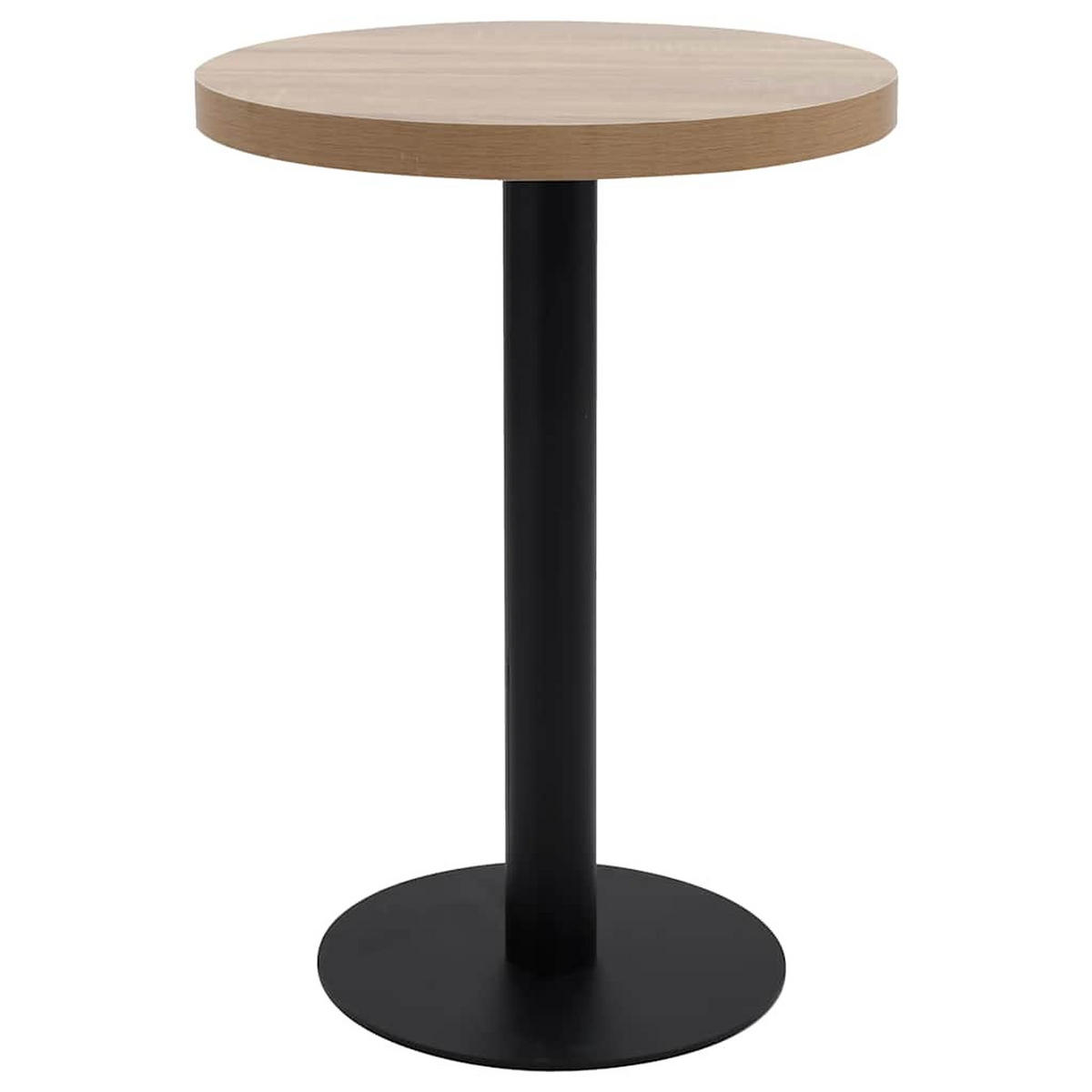 BISTROTISCH Industrial-Stil 60/75 cm aus Mdf, Stahl Hellbraun - Braun, Holzwerkstoff (60/60/75cm) - vidaXL