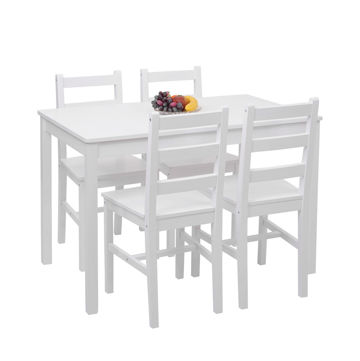 ESSZIMMER-SET Weiß - Weiß, Holz (108/86/64cm) - MCW