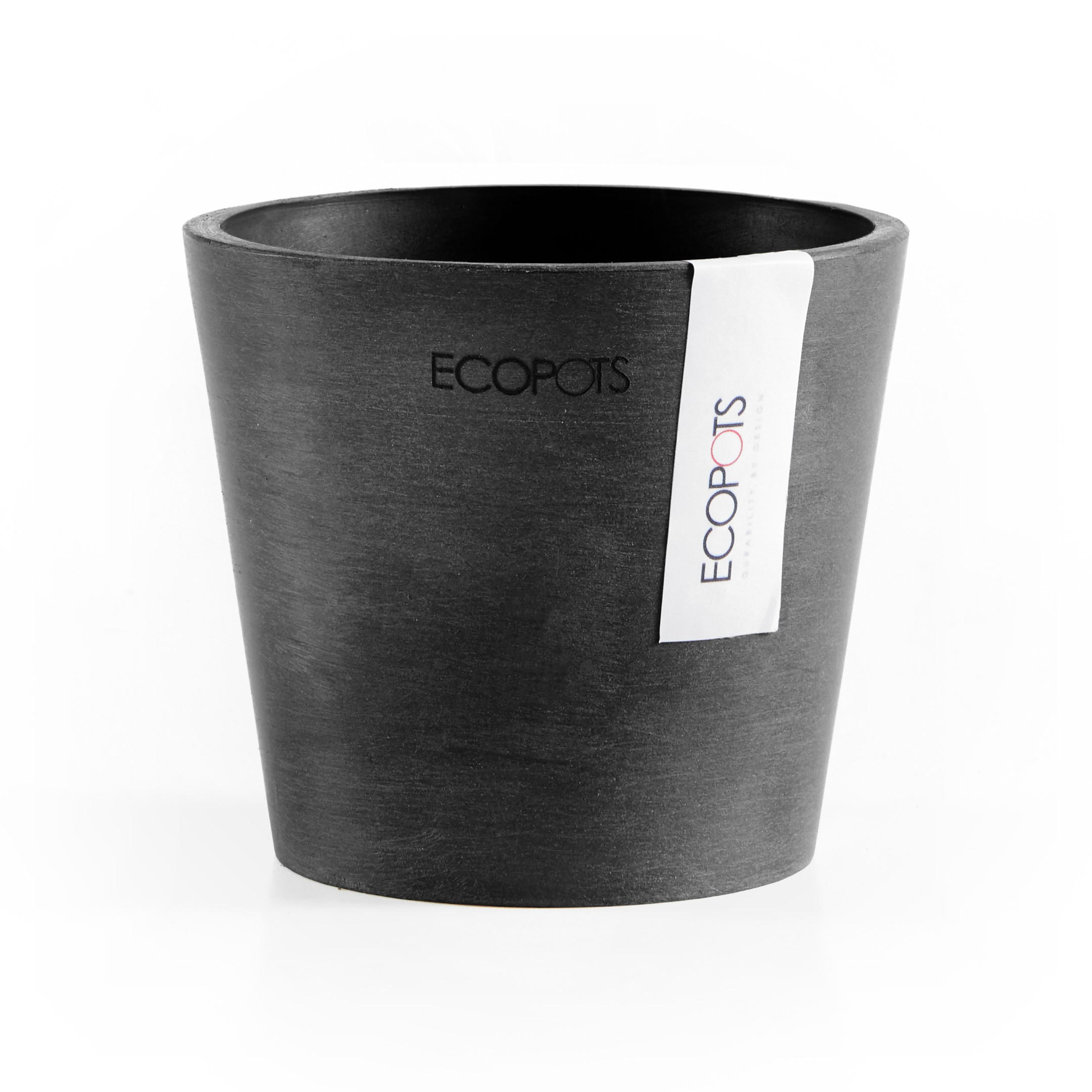 Ecopots Blumentopf Dunkelgrau 9.2 cm