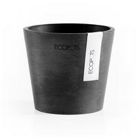 BLUMENTOPF Amsterdam 10,5/9,2 cm Dunkelgrau - Dunkelgrau, Kunststoff (10.5/9.2cm) - Ecopots